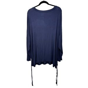 LANE BRYANT Navy Tunic Top Size 26/28 Stretch New Dolman Sleeve Gathered…